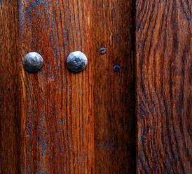 Portes rustiques bois chêne, forgé authentique