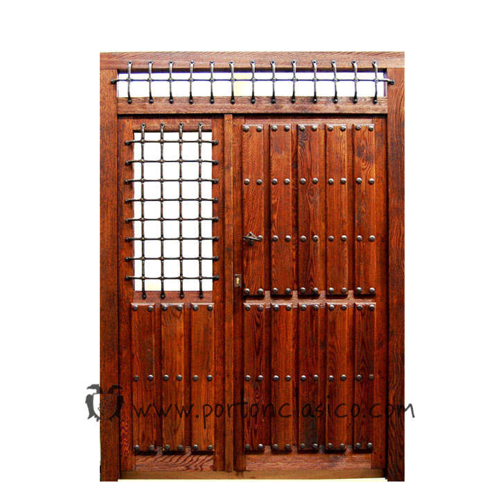 Puerta rústica Ronda 230x175x8 +1 fijo móvil