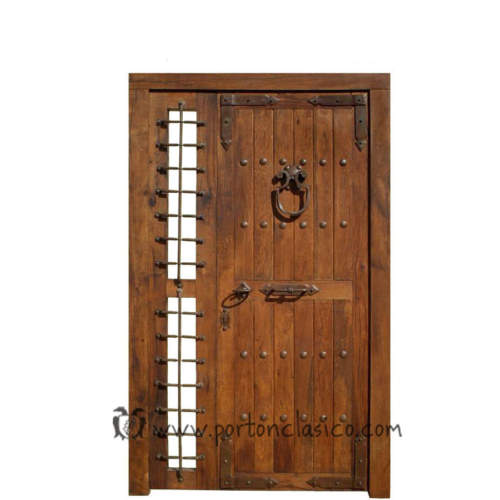 Puerta rústica Guadamur 220x135x8 +1fijo móvil